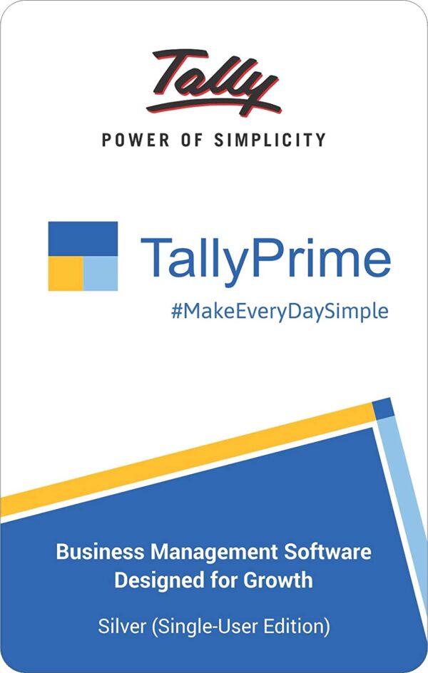 TallyPrime Silver - one software for all your business needs - Accounting, GST, Invoice, Inventory, MIS & more (No CD. E-mail delivery in 2 hours)