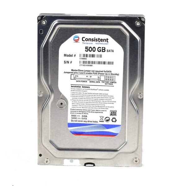 Consistent 500 GB Hard Disk for Desktop,Mechanical Hard Disk